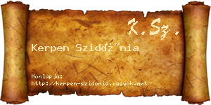 Kerpen Szidónia névjegykártya